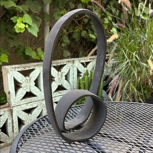 Henry and Mason Magnuson Antique Black Cast Aluminum Ring Sculpture